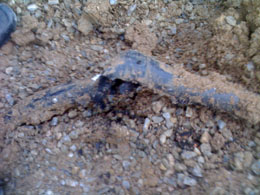 挖出的电缆故障